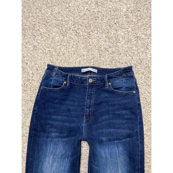 28 Kancan High Rise Dark Wash Flare Jeans - Picture 2 of 7